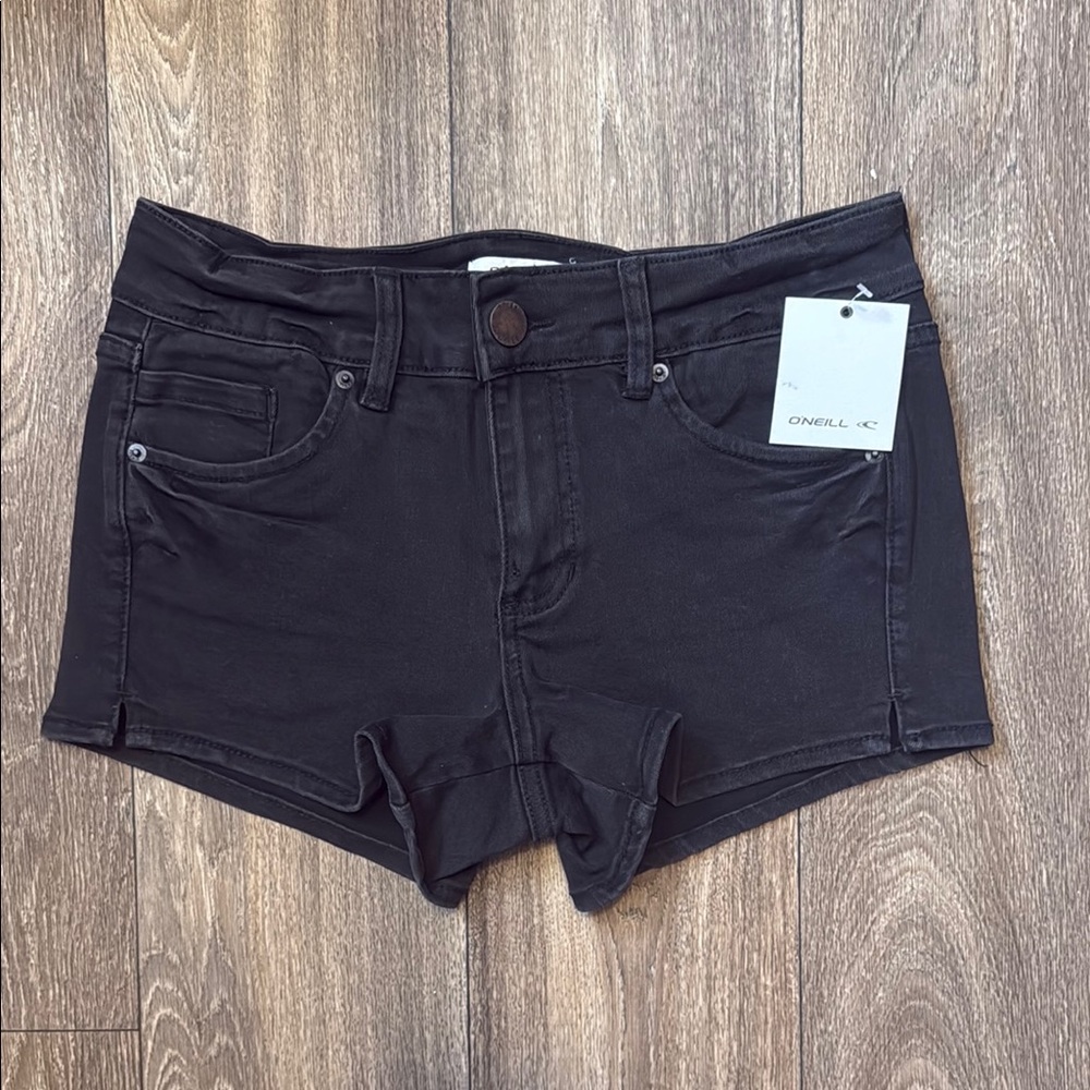 O'Neill Black Jean Shorts High-Waisted Denim